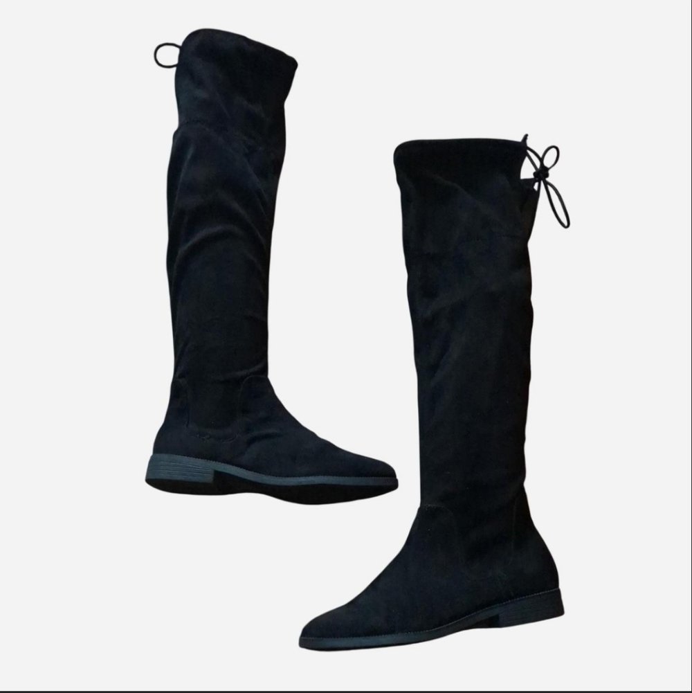 Rampage Upside Over Knee Adjustable Strap Womens Boots Black 8.5 Medium
